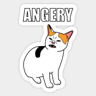 Angery Cat no Banana Meme Sticker